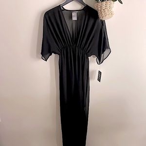 Vince Camuto sheer black beach/pool cover up